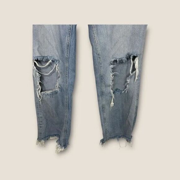 Free People We The Free Jeans Womens 26 Distressed Ripped Button Fly Raw Hem - Picture 4 of 6